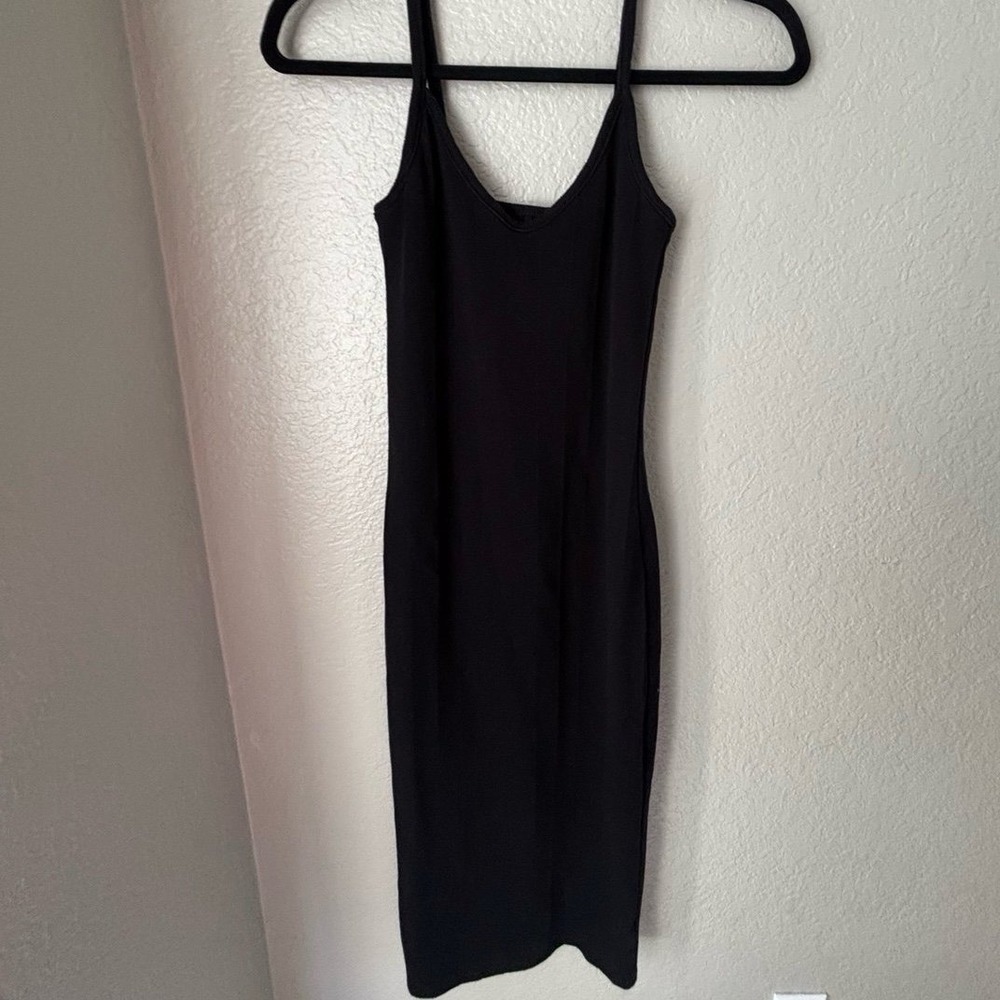 Wild Fable Women's‎ Small Black Spaghetti Strap Bodycon Knit Stretch Tank Dress